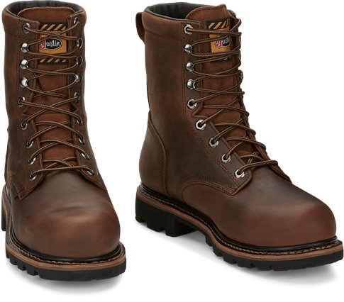 Justin Boots | Pulley Comp Toe Brown #WK630