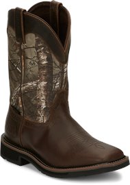 justin stampede black boots