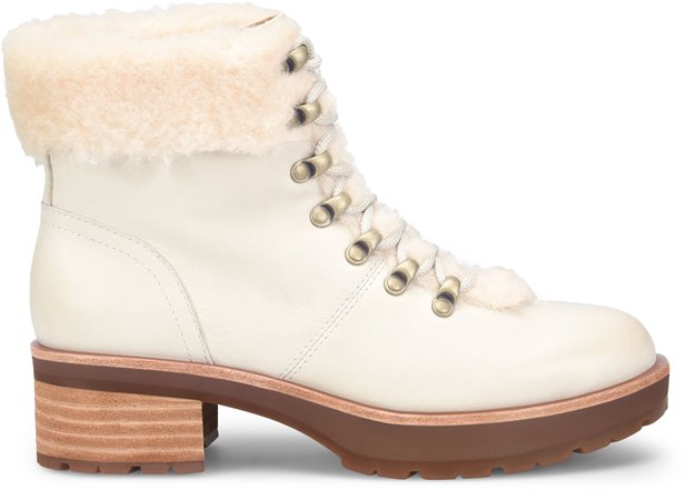 Winslet - Cream Fog And Shearling Combo Korkease Womens Boots