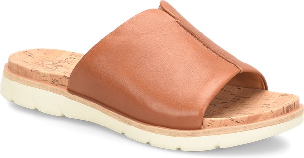 Leah - Brown Cognac Korkease Womens Sandals