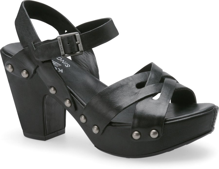 Korkease Deborah in Black Leather - Korkease Womens Sandals on Shoeline.com
