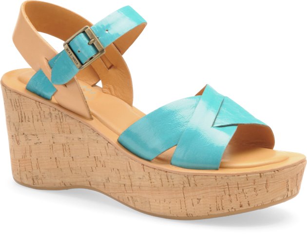 turquoise wedges womens