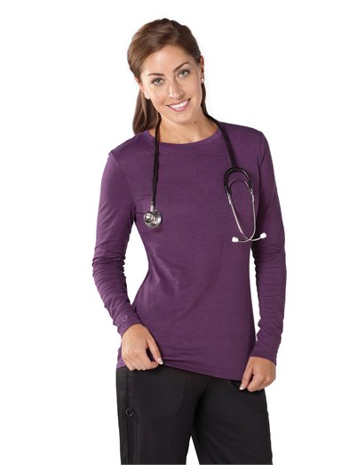 Willow Top Apparel shown in Eggplant