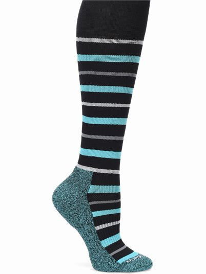 Half Cushion Compression Socks accessories shown in blue stripe
