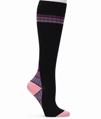 Nurse Mates Active Compression Socks - Pink and Black
