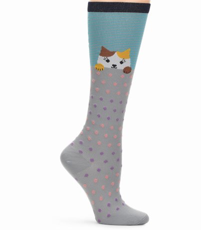 Compression Socks accessories shown in Peeking cat