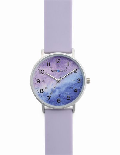 Nurse Mates Violet Water Color Dial Watch