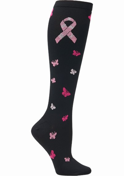 Nurse Mates Pink Ribbon Compression Socks