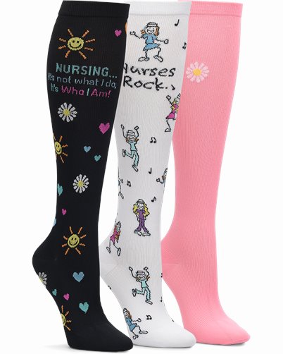 Compression Sock 3-Pack accessories shown in Nurses Rock