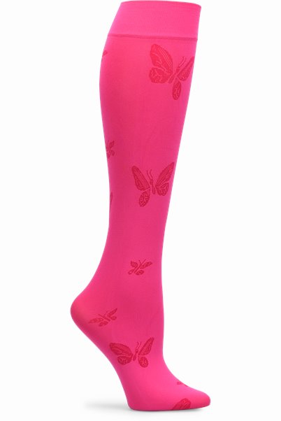 Compression Trouser Socks accessories shown in Lipstick Pink Butterfly