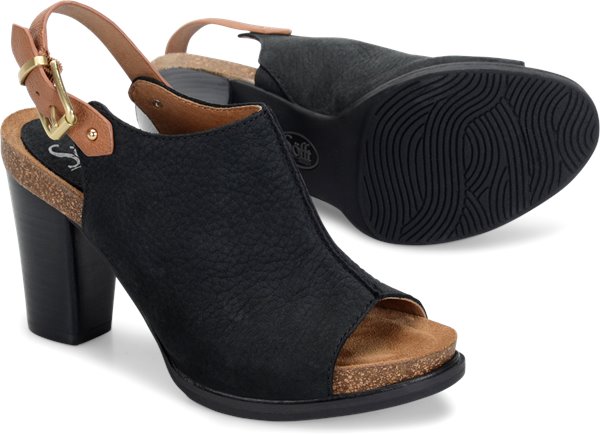 Cidra Black Cognac Sandals | Sofft Shoes