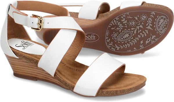 sofft white sandals