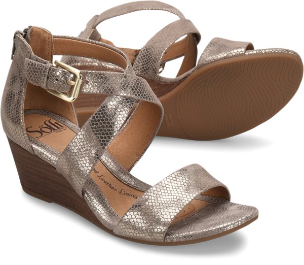 Mauldin Bistro Taupe Wedges | Sofft Shoes
