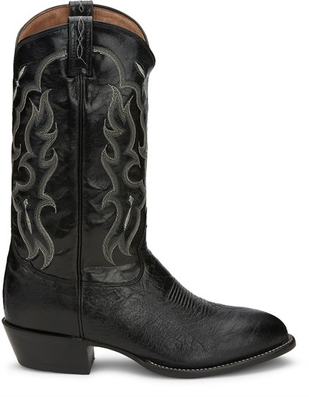 Tony Lama Mens Bonham Western Boots Smooth Ostrich Cowboy Black Leather ...