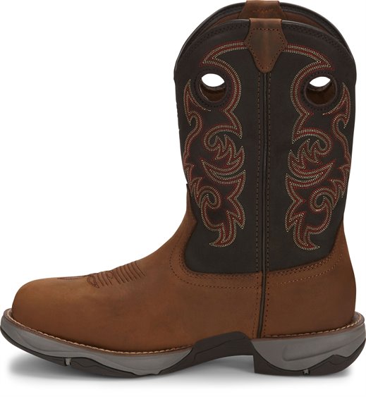 square toe brown cowboy boots