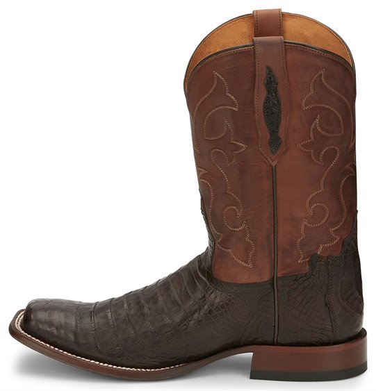 dock Medic Celsius Tony Lama Boots | Canyon Caiman Belly Tail Brown #TL5251