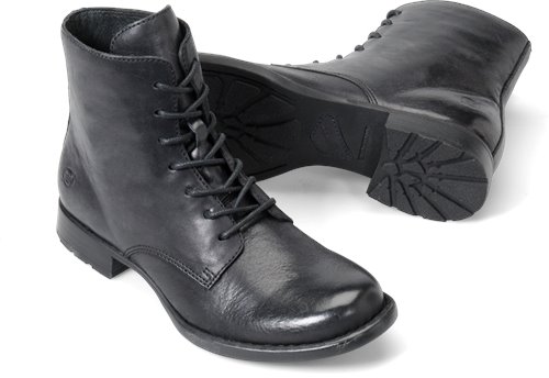 Born Orlene in Black Burnished - Born Womens Boots on Shoeline.com