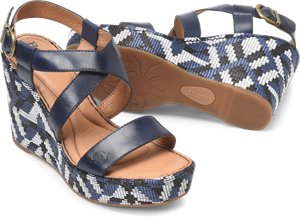born sandals navy blue