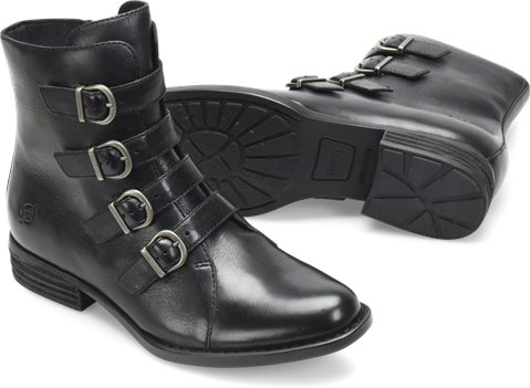 born nivine leather buckle boot