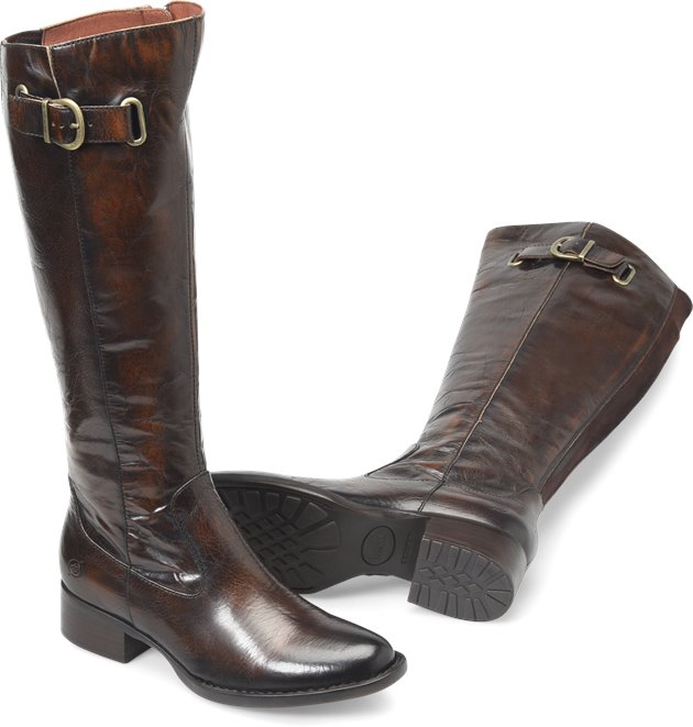 Born cort leather hot sale knee high boot