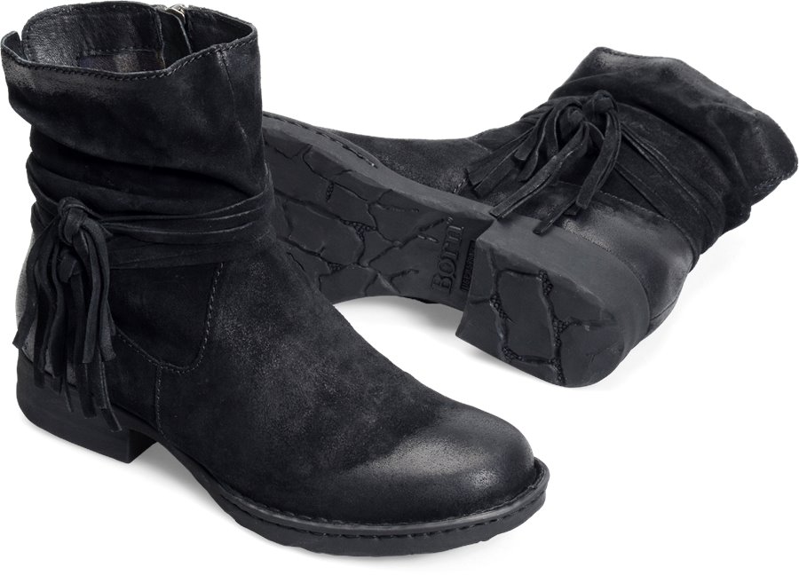 Born Shoes - Born Cross Women's Shoes in Black Distressed color. - #bornshoes #blackshoes
