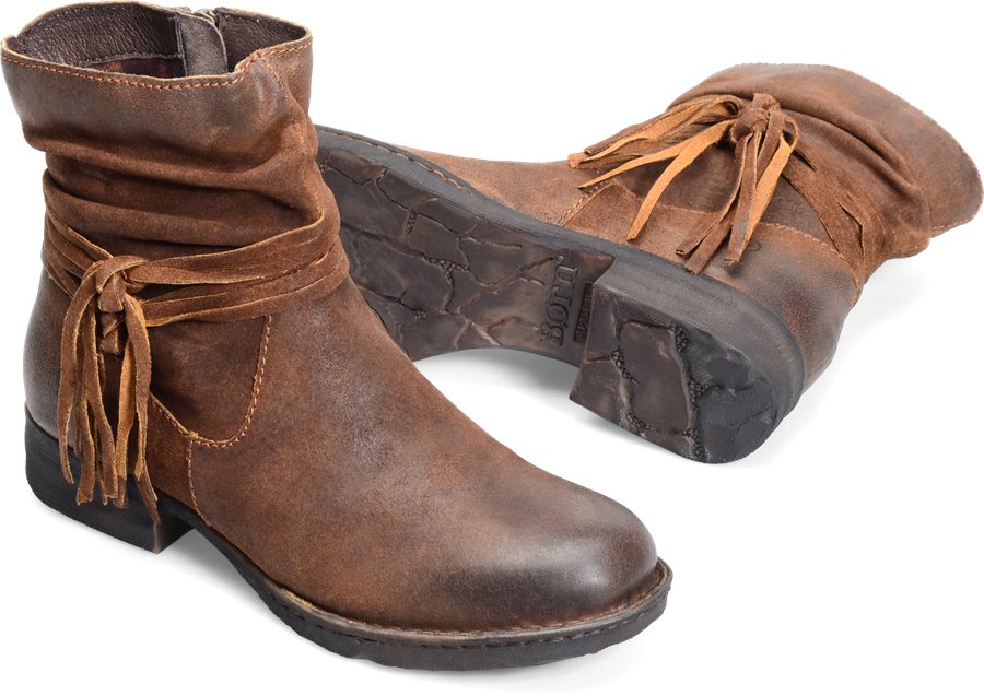 Born Shoes - Born Cross Women's Shoes in Tobacco Distressed color. - #bornshoes #tobaccoshoes