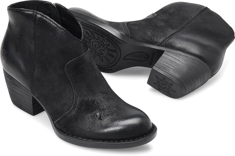 Born Shoes - Born Michel Women's Shoes in Black Distressed color. - #bornshoes #blackshoes