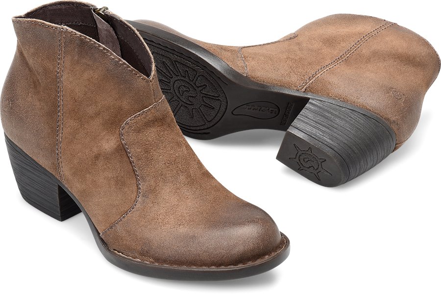 Born Shoes - Born Michel Women's Shoes in Taupe Distressed color. - #bornshoes #taupeshoes