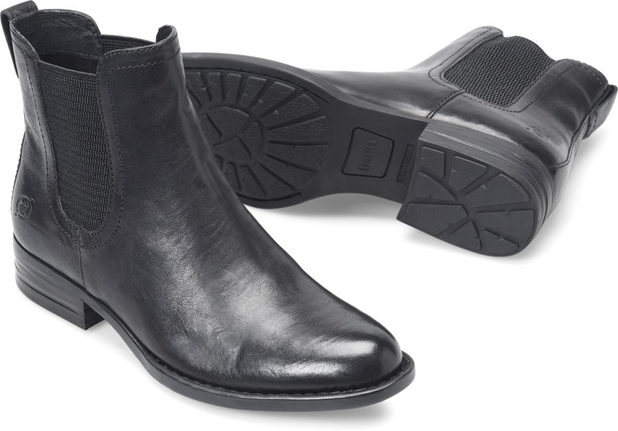 Born Shoes - Born Casco Women's Shoes in Black Leather color. - #bornshoes #blackshoes