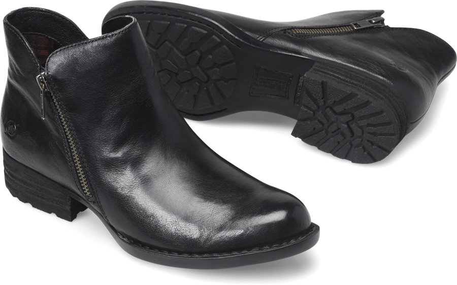 Born Shoes - Born Keefe Women's Shoes in Black Combo color. - #bornshoes #blackshoes