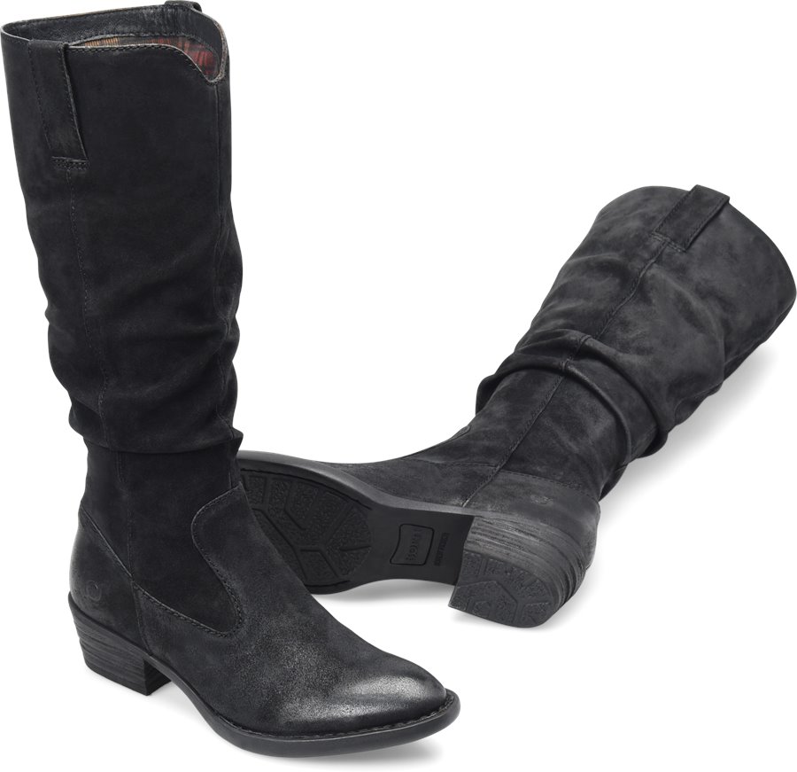 Born Shoes - Born Barren Women's Shoes in Black Distressed color. - #bornshoes #blackshoes