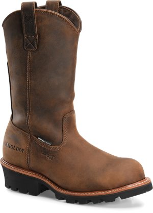 carolina black logger boots