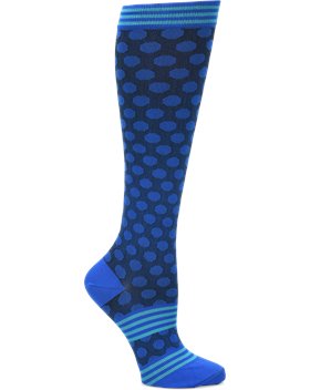 Compression Socks in Sporty Dot Blue