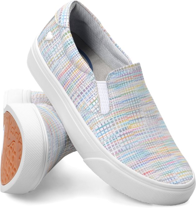 Nurse Mates Women's Ceri Rainbow Tie Dye Slip On Nursing Shoes