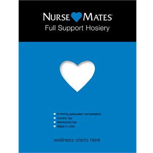 White Nurse Mates Full Support Hosiery