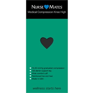 Black Nurse Mates Medical Compression Knee Hi