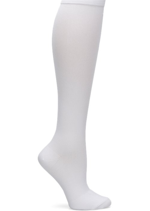 Nurse Mates Compression Sock Wide Calf in Solid White - Nurse Mates ...