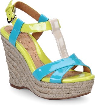 Sofft Pedra in Ocean Multi Patent - Sofft Womens Sandals on Shoeline.com