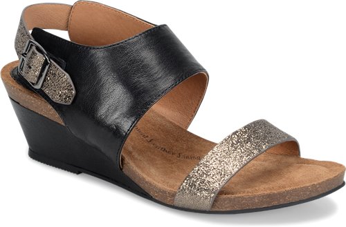 Sofft Vanita in Black/Copper - Sofft Womens Sandals on Shoeline.com