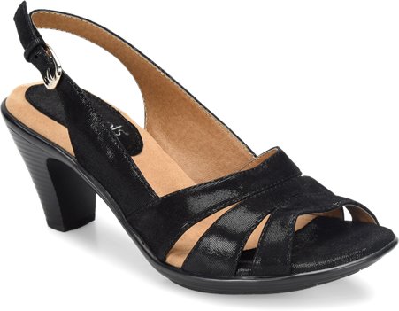 Softspots Neima in Black Suede - Softspots Womens Sandals on Shoeline.com